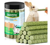 30PCS Golosinas de Conejo Timothy Hay Sticks,Heno Timothy Natural para Conejo,Conejillos de Indias,Conejito,Chinchilla,Hámsters,Juguetes Masticables de Conejos Mano Comida para Conejos (30pcs)