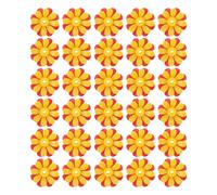30PCS Hummingbird Feeder Flowers | Bright Ports for Garden (Roja + Amarilla (con núcleo Amarillo))