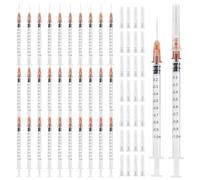 30pcs Jeringas de 1 ml, Jeringa Desechable, para Alimentar Animales, Riego de Plantas, Medición de Líquidos para Laboratorio, Distribución Industrial etc