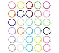 30Pcs Llaveros 3 Colores Aleatorios, Llaveros Anillo, Anillos Llavero Planos