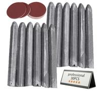 30PCS Low Temperature Universal Welding Rod with Sandpaper, Powder Cored Aluminium Welding Rods, Easy Melt Aluminum Rod, Weldings Equipment and Accessories for Beginner and Pro (30PCS)