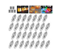 30pcs Mini Waterproof Led Paper Lantern Lights Paper Lanterns, Warm White, Wedding Decoration, Christmas Party