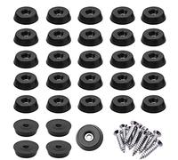 30PCS Patas de Goma con Tornillos Patas Redondas de Goma Pies de Goma para Tabla de Cortar Antideslizantes para Muebles sofá protección del Piso(25 * 23 * 9mm)