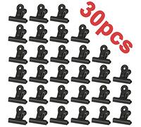 30PCS pequeños clips de papel Bulldog, clip multifunción para soportes para fotos, oficina y cocina (Negro)