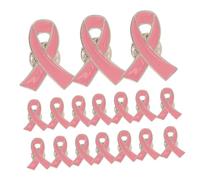 30pcs Pink Ribbon Breastpin Women's Lady Girls Brooch Badge Elegant Iron Lapel Pin for Special Occasions