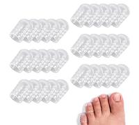 30pcs Protectores Dedos Pies Silicona Antifricción, Protectores de Dedos para Zapatos Protectores de Dedos de Silicona Transparentes y Transpirables para Mujeres y Hombres
