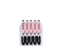 30pcs/set No Bend Seamless Hair Clips Side Bangs Barrette Makeup Washing Face Accessories Women Styling Hairpins(Black pink)