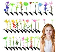 30PCS Sprouts Rave Clips Funny Cute Plant Hair Clips Mixed Style Hair Accessories for Parties, Family Gathering, Daily Wearing