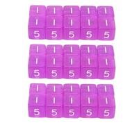 30PCS Transparent Dice Set | Right Angle 6 Sided Dices for Board Games/Math Games/Educational Toys | Colored Plastic Cubes, 15.5mm Portable Size (Purple)