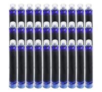 30Piezas cartuchos de tinta para plumas estilográficas de tamaño estándar internacional, recargables y genéricos, con un diámetro de 3,4 mm, tinta azul
