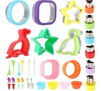 30Piezas Cortadores de Galletas Sándwich Acero Inoxidable - Moldes galletas - Cortadores de galletas - adecuado para hacer pan y sándwiches, en forma de galletas dinosaurios