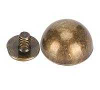 30Sets Remache de Bronce, Tornillo de Cabeza Redonda, Remache de Metal para Artesanías de Cuero, Confección de Ropa (12mm / 0.5in)