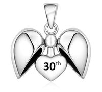 30th feliz cumpleaños amor corazón Charm Abalorio Charm de plata de ley 925, se compatible con Pandora Moments pulseras y collar - Regalo para su Mamá, Esposa, Hermana, Hija