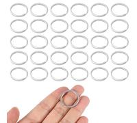 30uds Llaveros, 25mm Acero Inoxidable con Forma Anillo Dividido para Collar Anillos Para Llavero Práctico Accesorio para Llavero para Hacer Joyas Llaves Coche Manualidades(Plata)