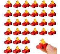 30uds Mini Patitos Resina, Lindos Patitos Patitos Resina Miniatura Pequeños Patitos Resina Decoración Patitos Pequeños Impermeables Decoraciones Bricolaje Regalos Fiesta Cumpleaños(Rojo)
