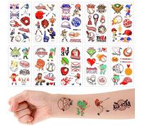 30uds Tatuajes Temporales de Béisbol, Pegatinas de Tatuajes Deportivos Tatuajes Deportivos para Niños para Decoración de Cumpleaños Niños Aulas Premios Escolares Recompensas