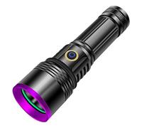 30W 365nm Linterna UV USB recargable Luz UV de alta potencia Linterna de luz negra para la detección de orina de mascotas, curado de resina, minerales, rastreo de sangre, escorpión, rockhounding