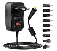 30W Adaptador Universal Fuente de Alimentación de 3V 4.5V 5V 6V 7.5V 9V 12V 2A AC/DC, Cargador Fuente de Corriente Transformadora 3V-12V para Router Portátil LCD