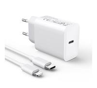 30W Cargador Carga Rapida for iPhone 14/14 Pro/14 Pro Max/14 Plus 13 12 11 SE XR X XS 8 7, iPad Air Mini, AirPods, USB C Carregador Rapido 2M Cable USBC Rápida Cabezal Pared Charger Adaptador Corrient
