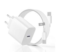 30W Cargador USB C Carga Rapida Enchufe Compatible con iPhone 16 15/16 plus/16 Pro/16 Pro MAX, iPad Pro 13/12.9/11, Air 4/5, Mini 6, Adaptador de Alimentación con Cable de Carga 2M Tipo C