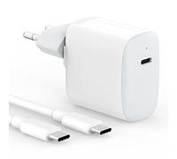 30W Cargador USB C Compatible para iPad Pro 13, 12,9, 11 2024 2023 2022 2021 2020 2019 M4 M2 M1, iPad Air 5 4, Mini 6, iPad 10, MacBook Air, iPhone 15, Google Pixel 8 7 Pro, Cable USB-C de 6,6ft