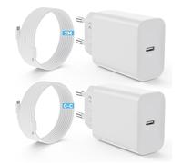 Cargador USB-C 30W Carga Rápida + Cable 2M - Compatible con iPhone 16/15 Plus/Pro/MAX, AirPods, iPad, Galaxy S24/S23/S22/S21