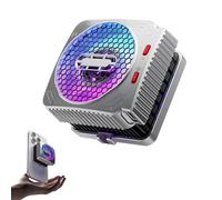 30W Magnetic Heat Dissipation King, MX2 Magnetic Cell Phone Cooler, with Dual Semi-Conductor Cooling Chip, for Tiktok Live Streaming, Outdoor Vlog, Mobile Gaming (1 Pcs) (With charging head)