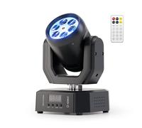 30W Mini LED Moving Head Cabeza Móvil Beam Luz de Escenario,RGB Luces de Discoteca con Control Remoto,DMX512 Estroboscópico Efecto,Luces de Fiesta para Disco DJ Club Show Bar Boda Navidad,1 PCS