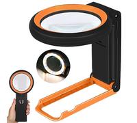 30X 40X Lupa con Luz, Lupas de Gran Aumento con 18 Luces LED, Lupa Manos Libres para Leer Libros, Soldadura, Inspección, Monedas, Joyería, Exploración