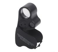30x 60x lupa joyero con luz LED, lupa portátil de bolsillo para joyas, monedas, sellos y antigüedades, color blanco