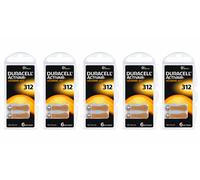 30x Duracell DA312 PR41 312 Baterías Tipo Pila Brown Zinc-Air 1.45V