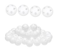 AWHAO 30x Insertos Bajas de sonajero Juguetes Bolas de sonajero Accesorios Redondos de Animal Pet Pegua Muñeca Craft White Noise Makers, 2.4 Cm