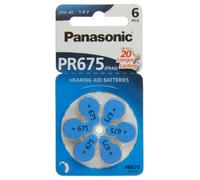 BATERIE GUZIKOWE PANASONIC 675 PR44/PR675 DO APARATÓW SŁUCHOWYCH 6pcs Blister