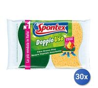 30X Paquete De Esponja + Fibra De Doble Uso 2 Piezas Spontex
