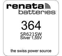 40x Renata Watch 364 Batería de reloj SR621SW 0% Mercury 1,55 V Batería 1er Bl.