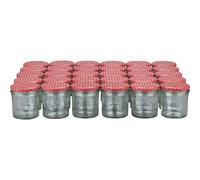 30x Sturz-Glas "Cucinare" Rojo / Blanco Twistoff 340ml Confituras con Tapa