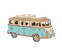 30x12x1 4 Cm Puzzle De Autobús De Madera Kit De Patrón De Construcción Artesanía De Madera Boquillas Maqueta Retro para Adultos Construir Kit De Construcción De Boquillas Regalo Creativo para