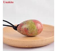 30x20mm huevo de jade perforado bolas de cristal de piedra natural Ejercicio de Kegel pélvico, 1PCS