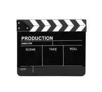 30x25CM Acrylic Clapperboard Director Professional Movie Film Action Clap Photography ToolWhite Stripe Black Board