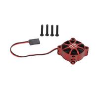 30x30mm Aluminum y RC Fan, Speed Bless Motor Fan with Net Cover and Ss, Fast Performance for 1/10 1/12 1/8 Scale RC Cars, ESC Motor Accessory (Red)