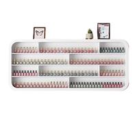 31.4/39.3/47.2in Hanging Wall Shelf, Wooden, Nail Polish Rack, Essential Oil Display Cabinet in Nail Salon, Rectangular Wall Mount Organizer, for Salon Beauty and Manicure Shop(100 * 60 * 8cm)