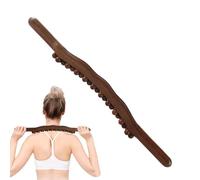 31 Bead Wooden Massage Roller Stick - Gua Sha Body Board, Muscle Scraper For Legs Back Shoulders Abdomen & Shaping, Natural Massage Tool