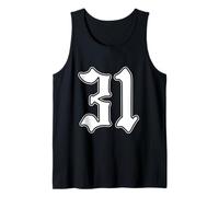 #31 Blanco Número 31 Latino Deportes Fan Team Cholo Easy Camiseta sin Mangas