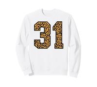31 Número Leopard Treinta y Uno Equipo Deportes Varsity Matching Sudadera