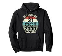31 Octubre 2000 25 cumpleaños 25 años 2025 Cumpleaños Sudadera con Capucha