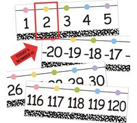 31 piezas de frontera de tablero de anuncios de línea de números de composición -20 a 120 líneas de números, tablero de anuncios, composición de bordes, cuaderno, decoración de aula para pared, póster