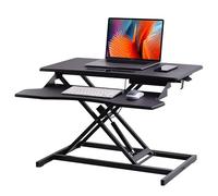 31 Pulgadas Ajustable Sit to Stand Up Desk Workstation,Altura Ajustable Riser, Sit to Stand Dual Monitor Y Laptop Workstation con Amplia Bandeja para El Teclado(Color:Black)