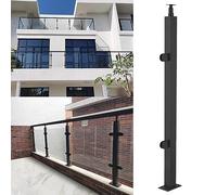 31" to 51" Stainless Steel Glass Balustrade Railing Post - Complete Kit for Decks and Balconies(Deep Coffee,Height 60cm)