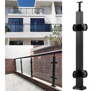 31" to 51" Stainless Steel Glass Balustrade Railing Post - Complete Kit for Decks and Balconies(Sapphire,Height 100cm)