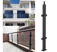 31" to 51" Stainless Steel Glass Balustrade Railing Post - Complete Kit for Decks and Balconies(Shallow Grey,Height 100cm)